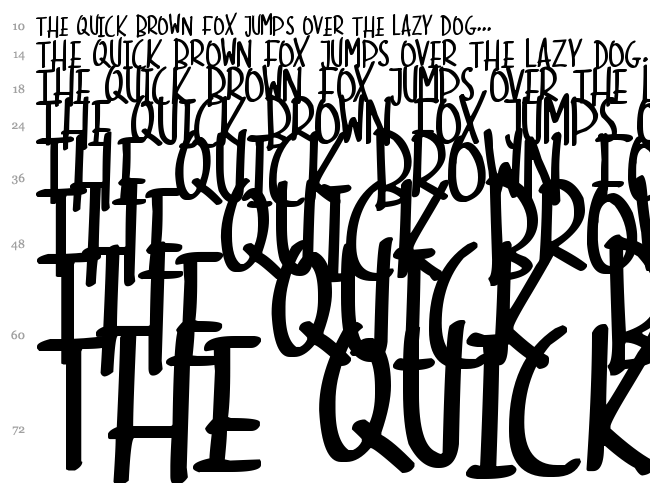 Skinny Marker font waterfall